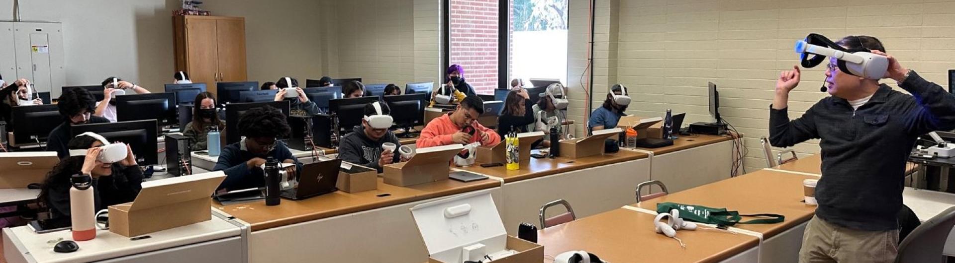 STudents test Virtual Reality equipment